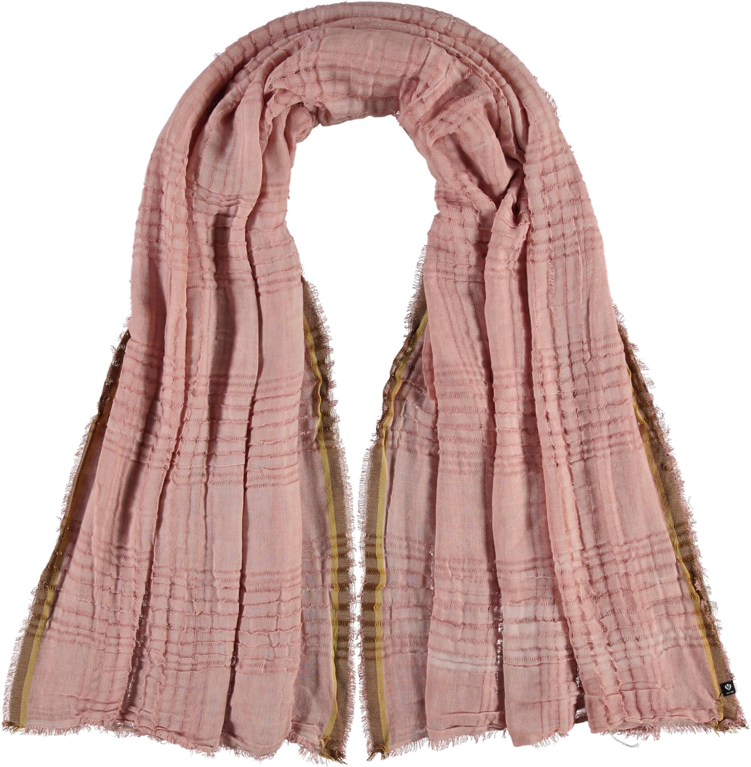 Light Check Scarf - Salmon