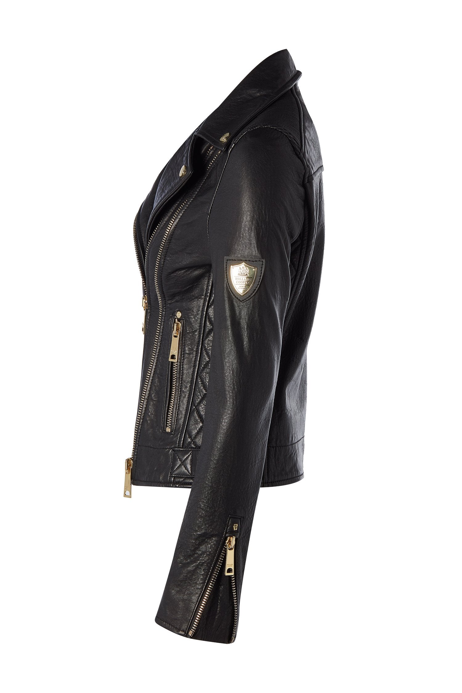Leather Biker Jacket - Black