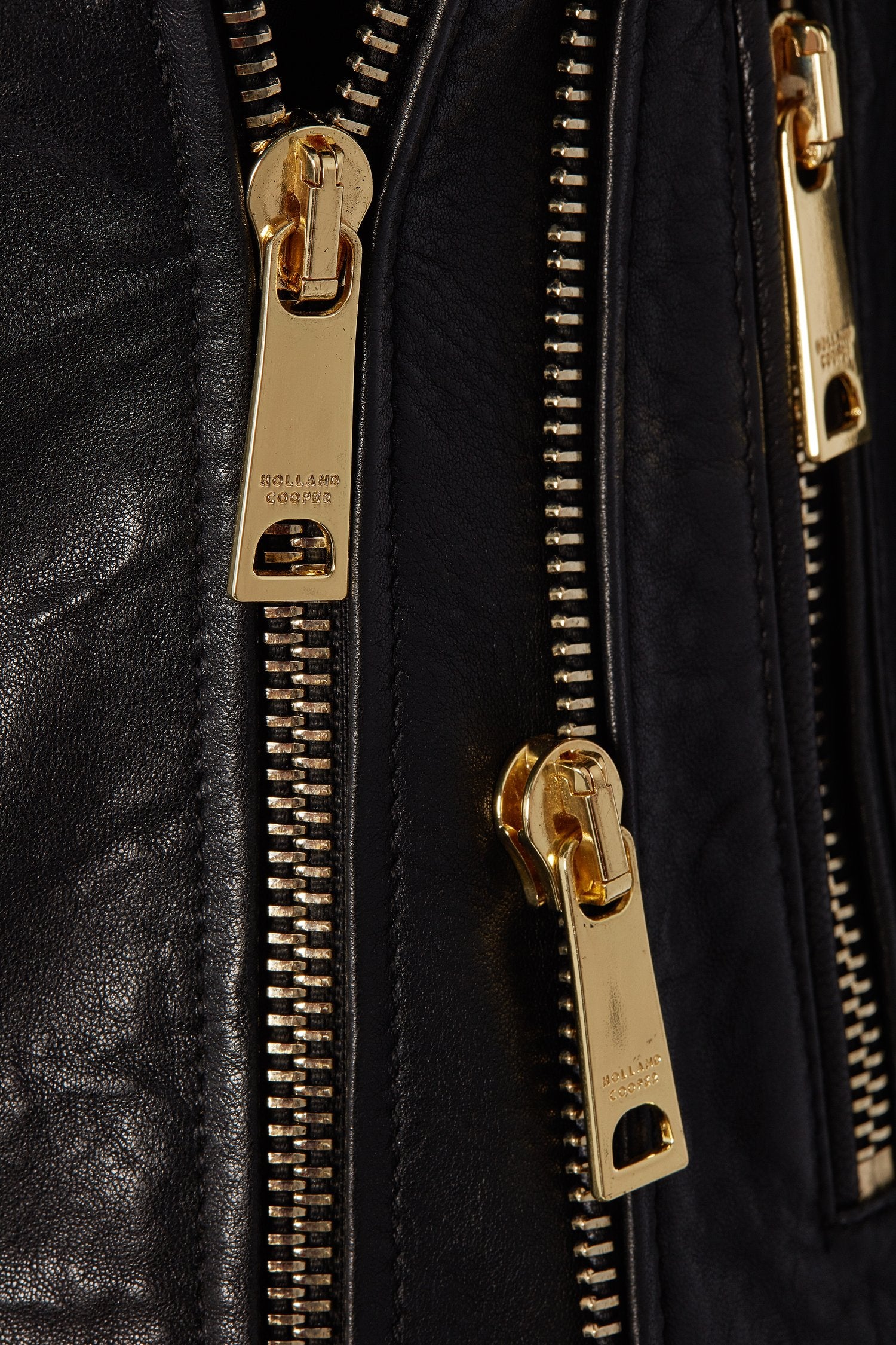 Leather Biker Jacket - Black