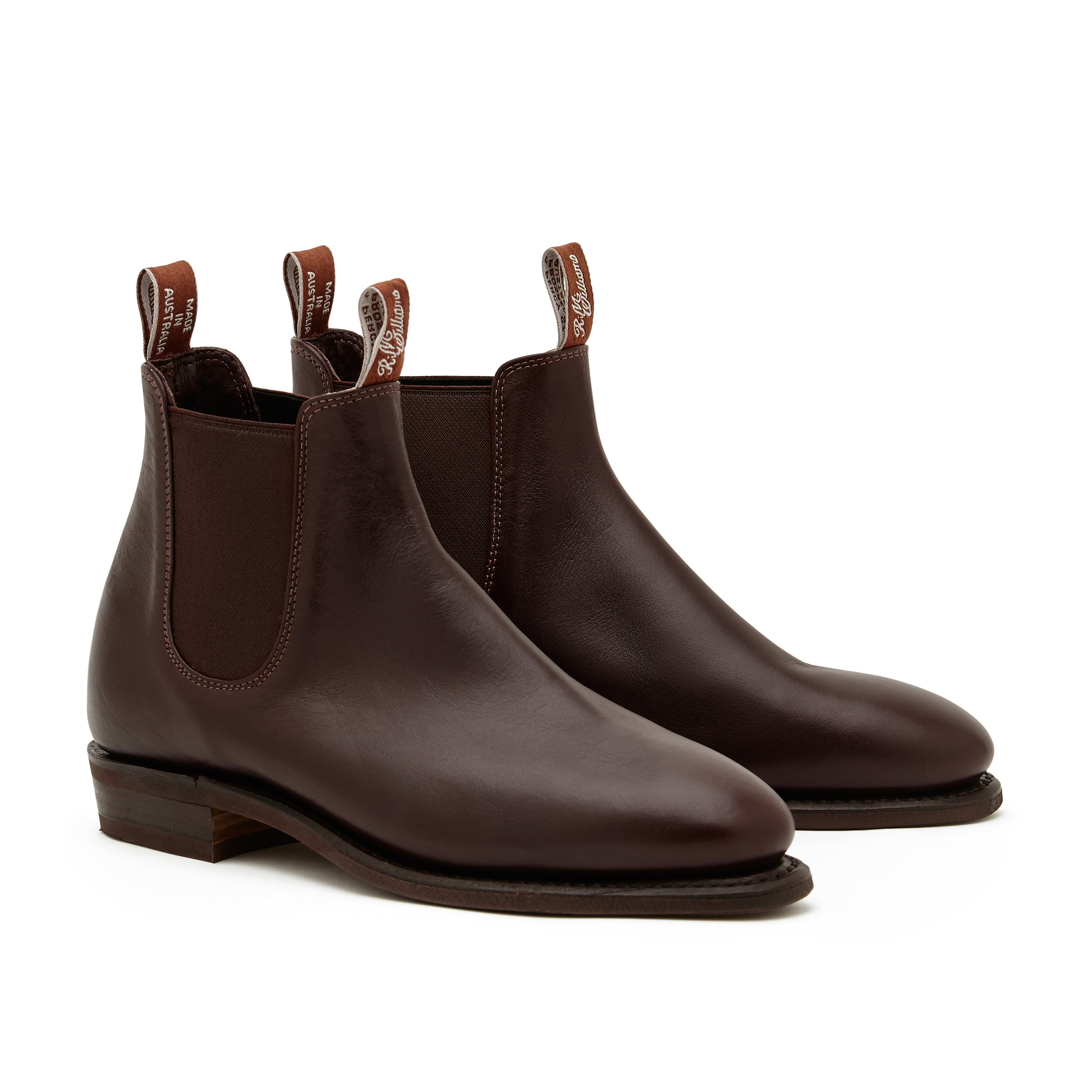 Adelaide Rubber Sole Boots - Chestnut