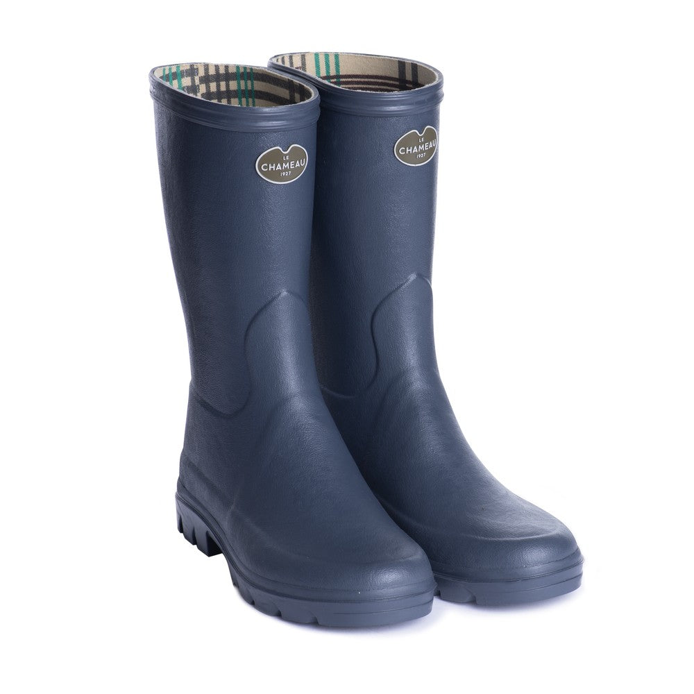 Iris Bottillon Jersey Lined Boot - Bleu Foncé