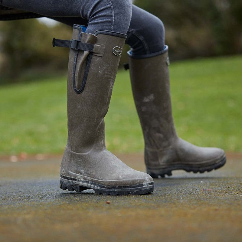 Vierzonord Neoprene Lined Wellington Boot - Marron Foncé