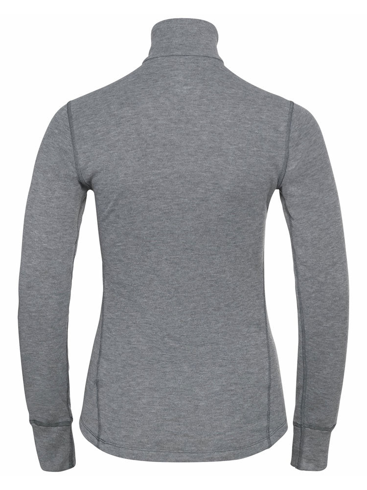Active Warm Eco Half Zip Turtleneck Base Layer - Steel Grey Melange