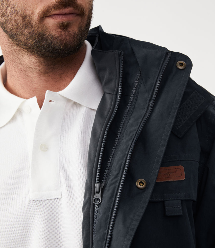 Rockley Jacket - Navy/Ironbark