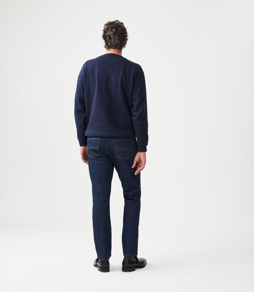 Script Crew Neck Sweater - Navy