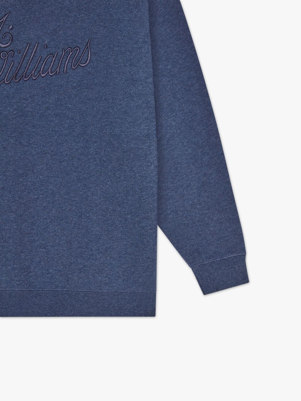 R.M.W. Script Crew Neck Jumper - Dark Blue Marle