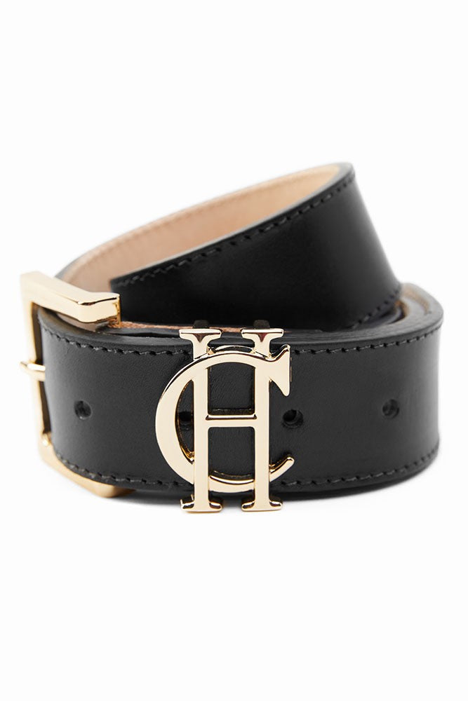 TB Leather Belt in Black - Burberry
