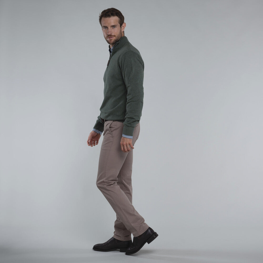 Pima Cotton 1/4 Zip - Country Green