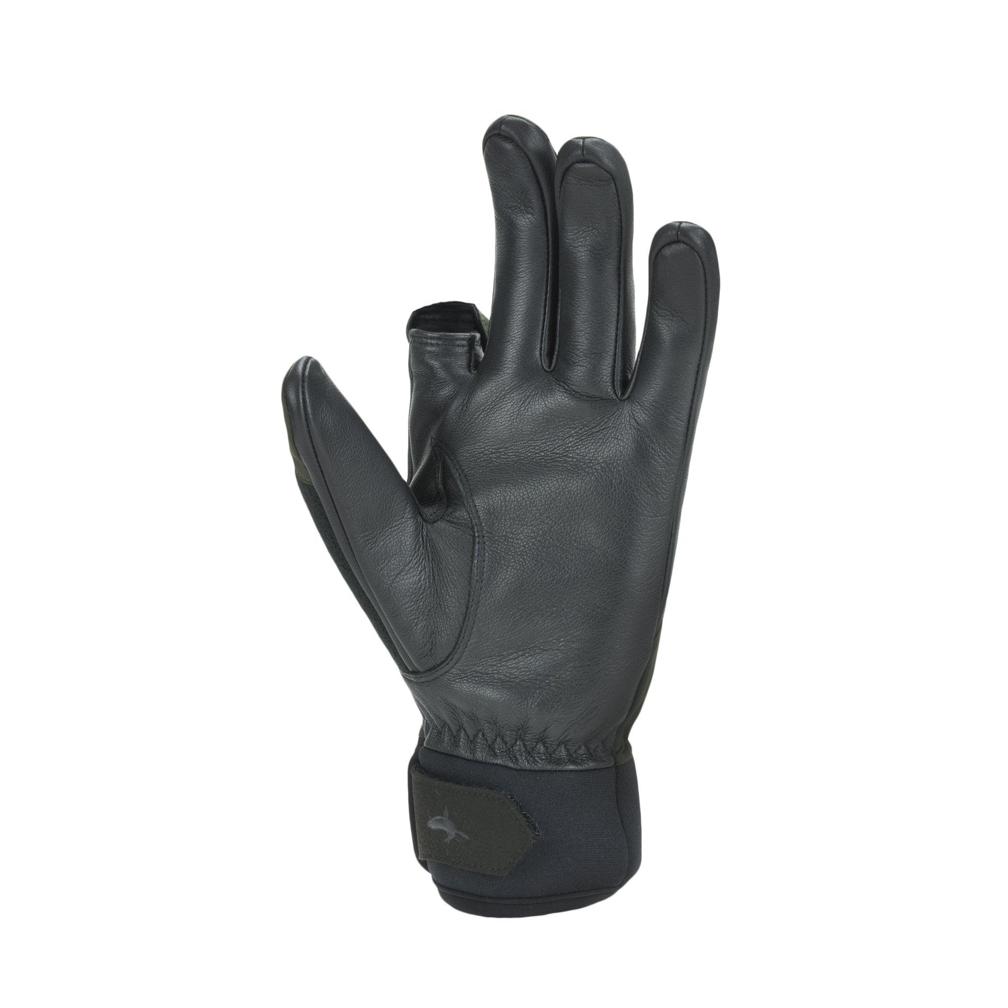 Waterproof All Weather Shooting Glove - Olive Green/Black