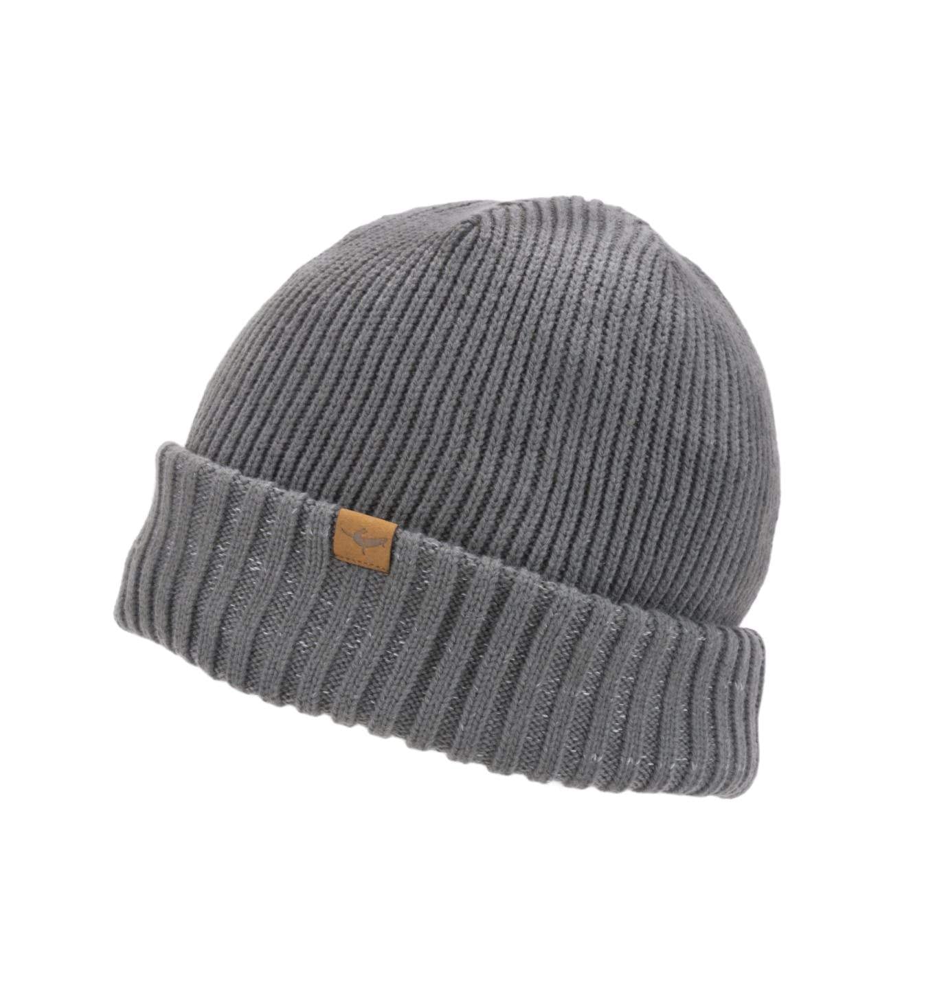 Waterproof Cold Weather Roll Cuff Beanie - Grey