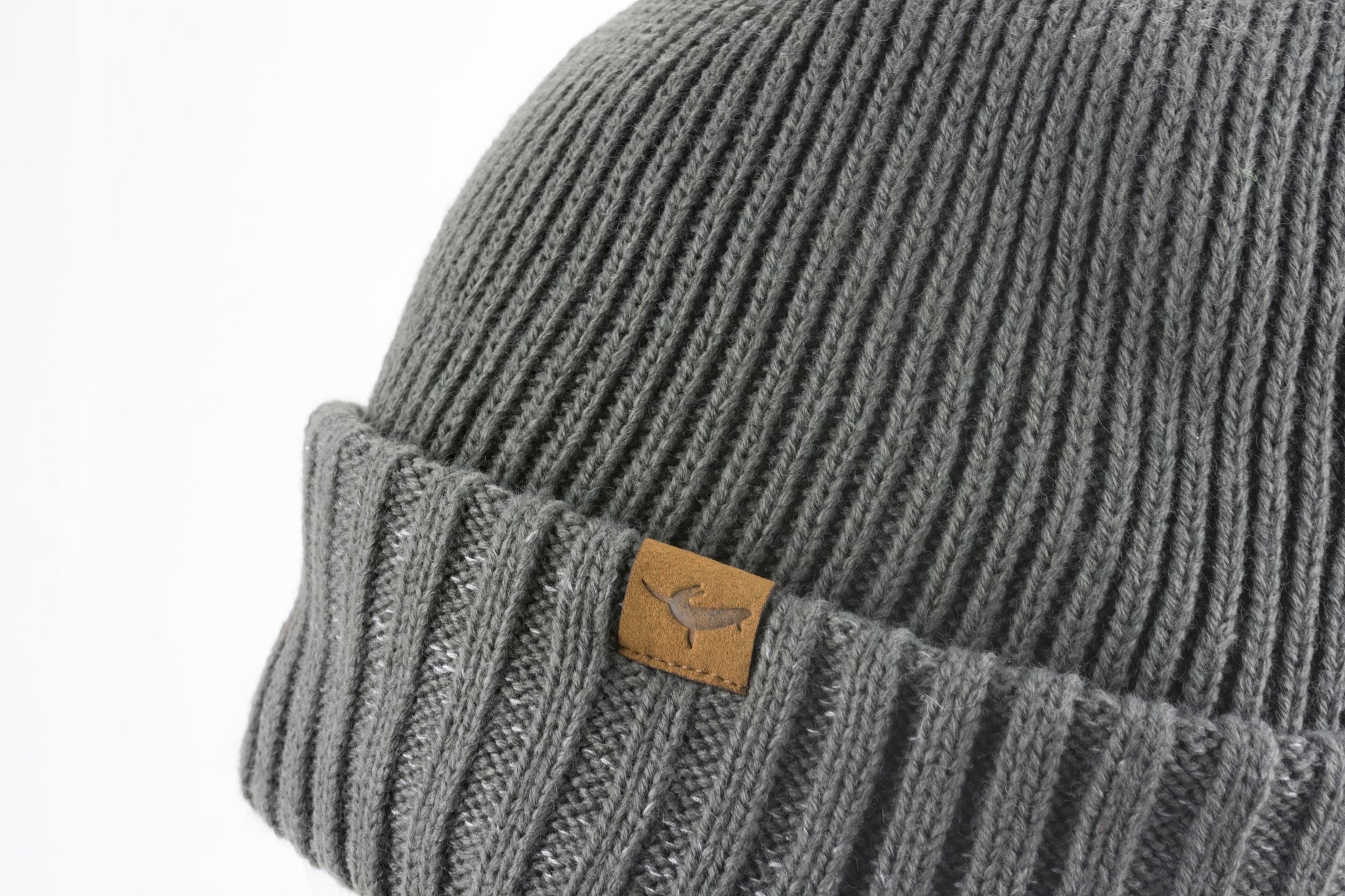 Waterproof Cold Weather Roll Cuff Beanie - Grey