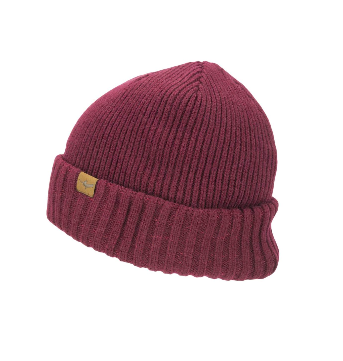 Waterproof Cold Weather Roll Cuff Beanie - Red