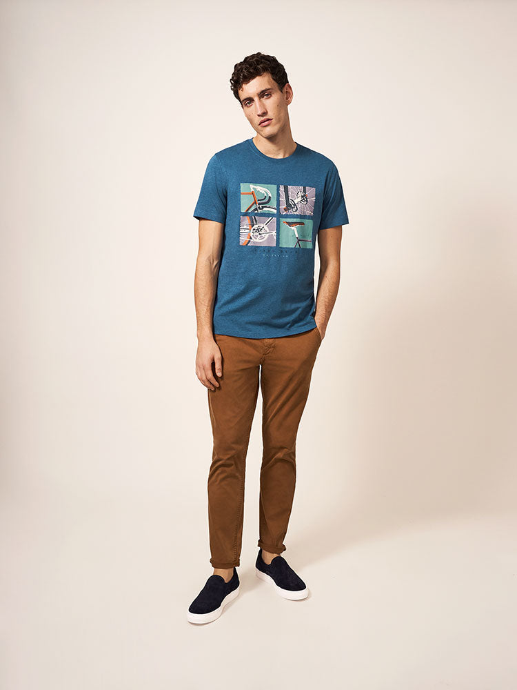 Fixed Gear Graphic Tee - Mid Blue