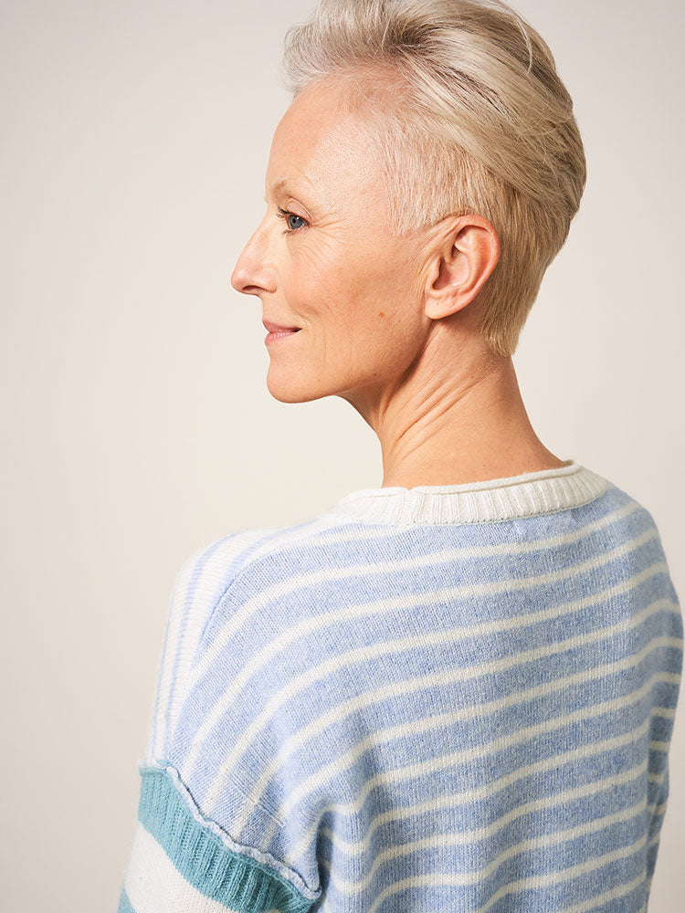 Jeju Stripe Jumper - Blue Multi