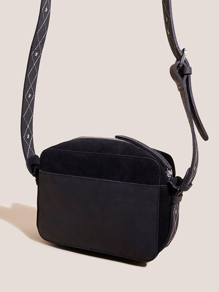 Lola Embroidered Camera Bag - Black Multi