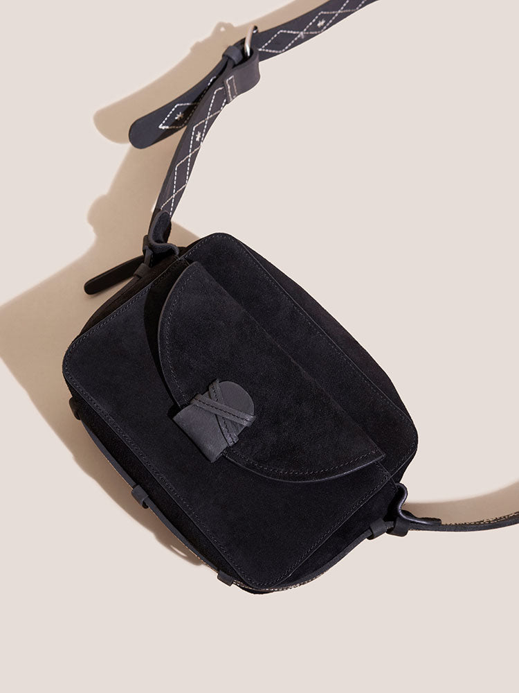 Lola Embroidered Camera Bag - Black Multi