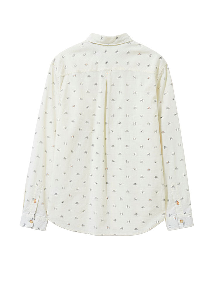 Newton Bike Printed Shirt - Natural Multi