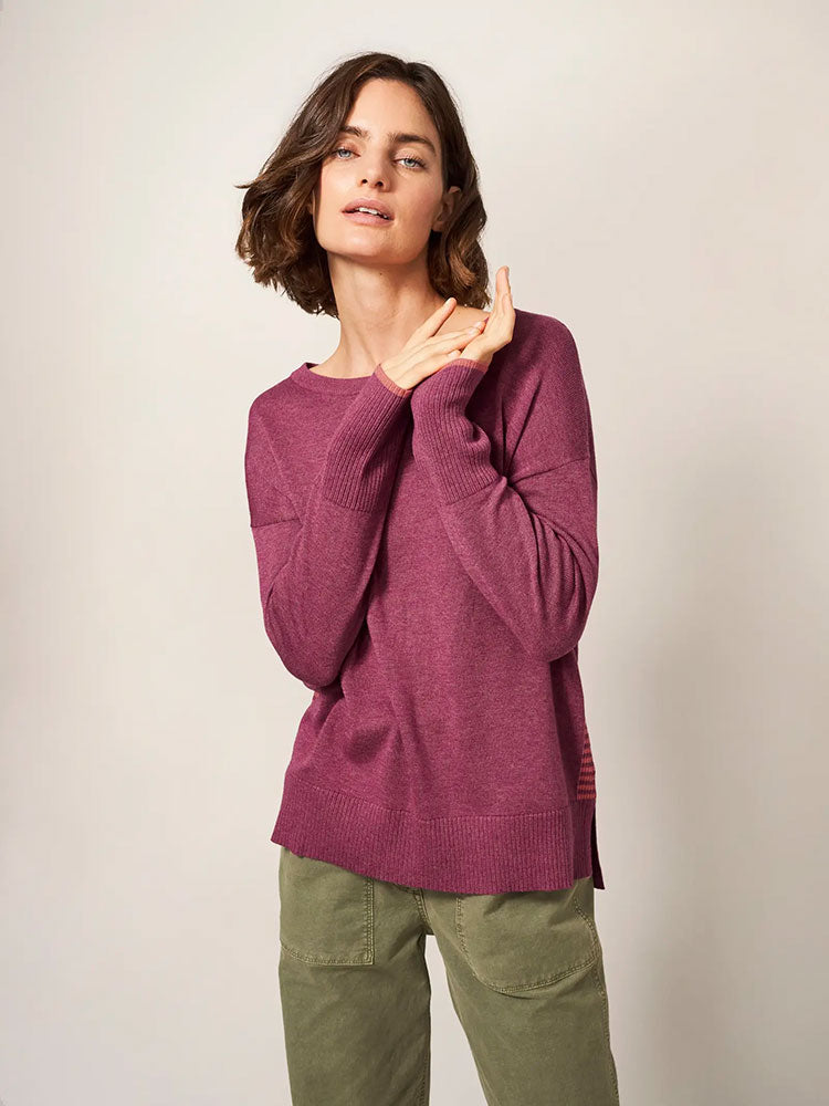 Olive Jumper - Bright Pink