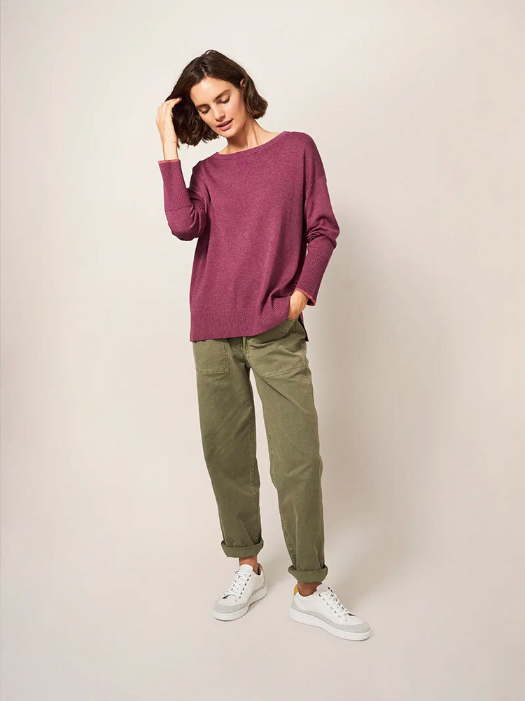 Olive Jumper - Bright Pink