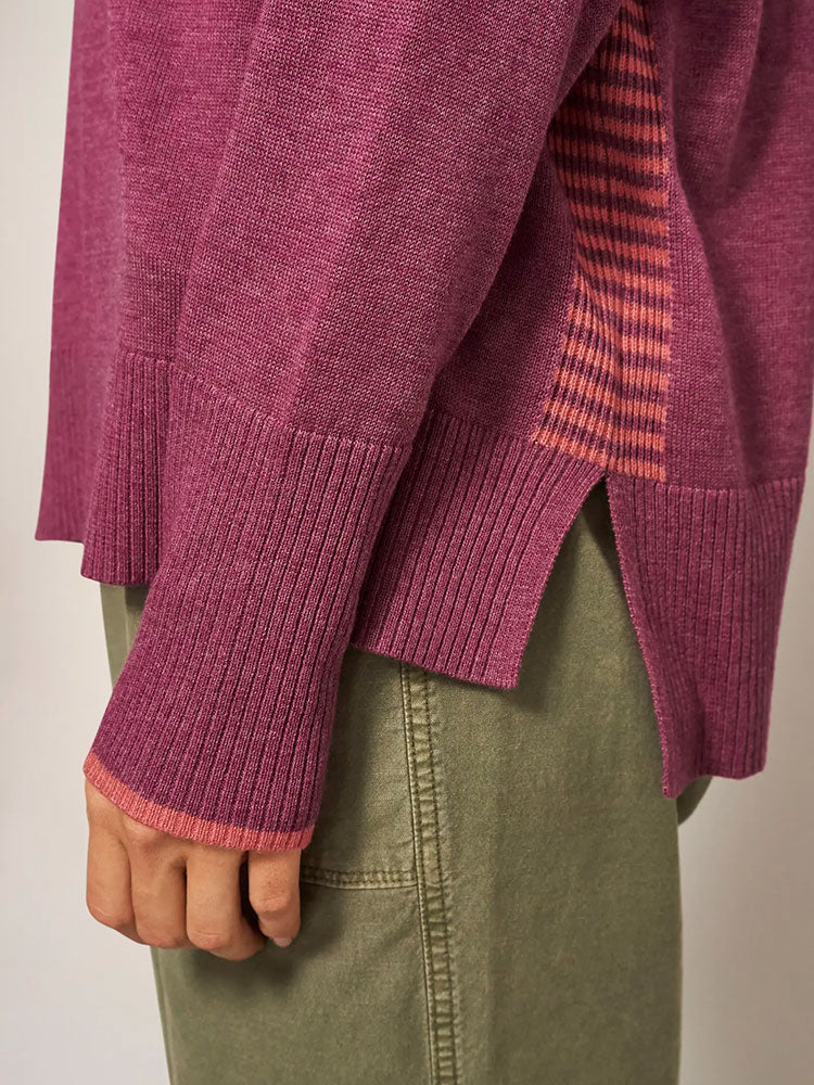 Olive Jumper - Bright Pink