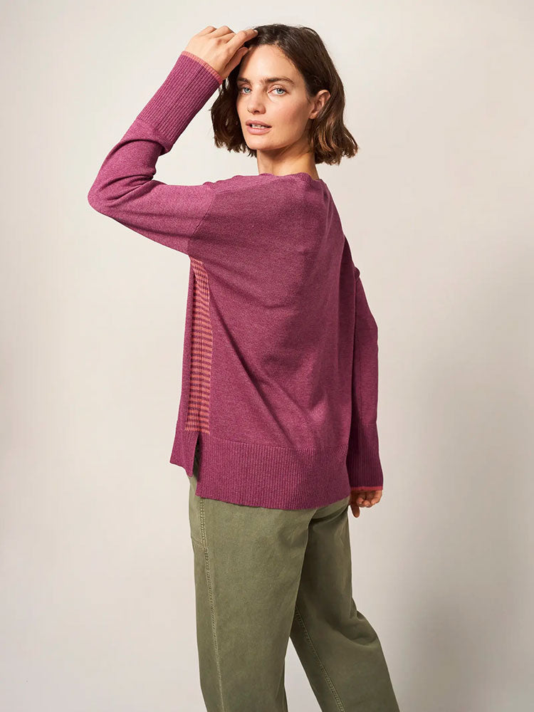 Olive Jumper - Bright Pink