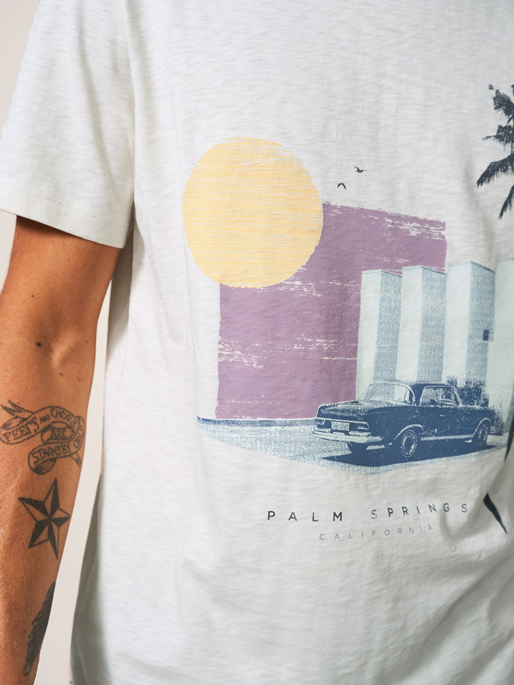 Palm Springs Graphic Tee - Natural White