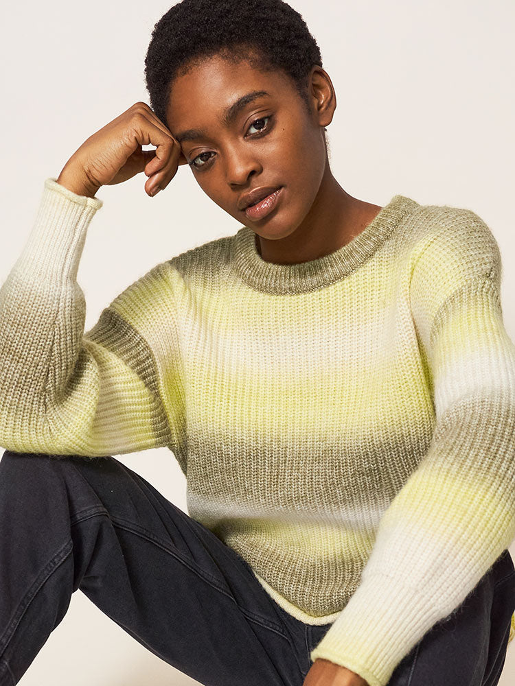 Spring Spacedye Jumper - Green Multi
