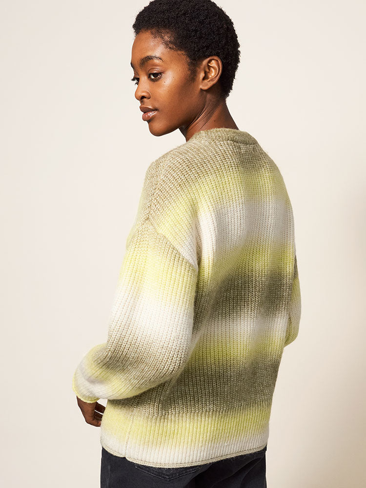 Spring Spacedye Jumper - Green Multi