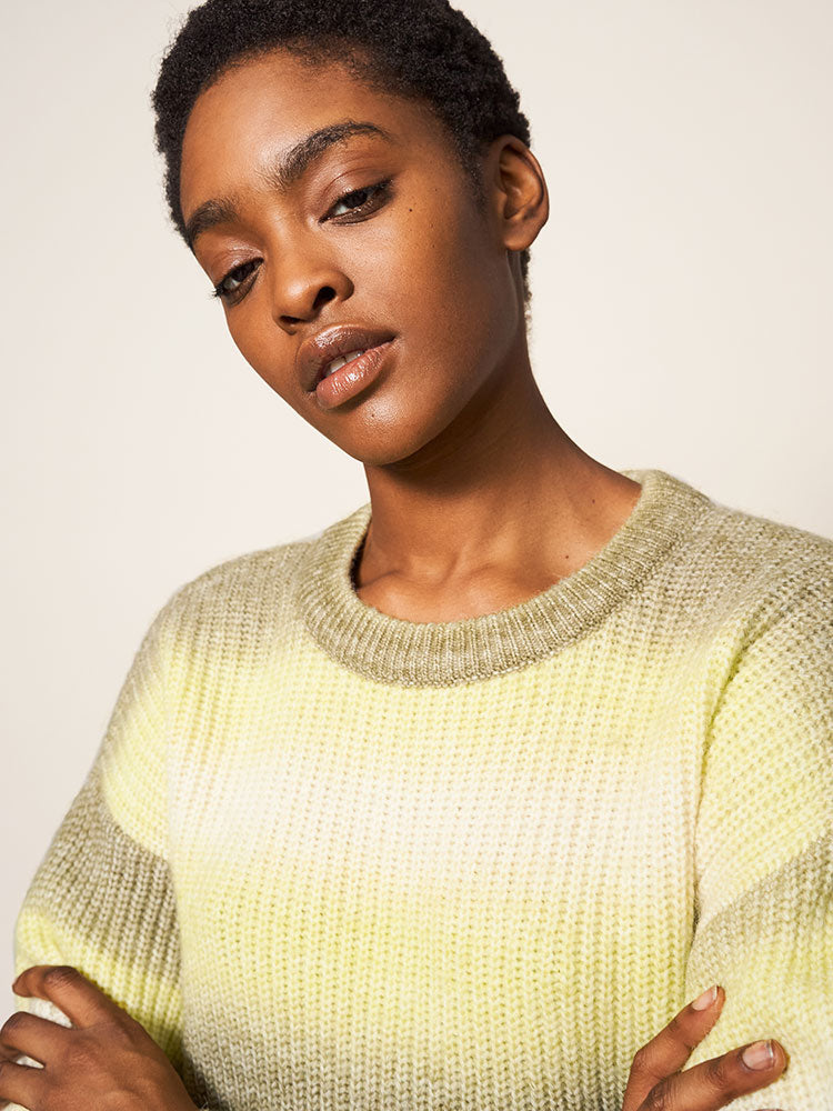Spring Spacedye Jumper - Green Multi