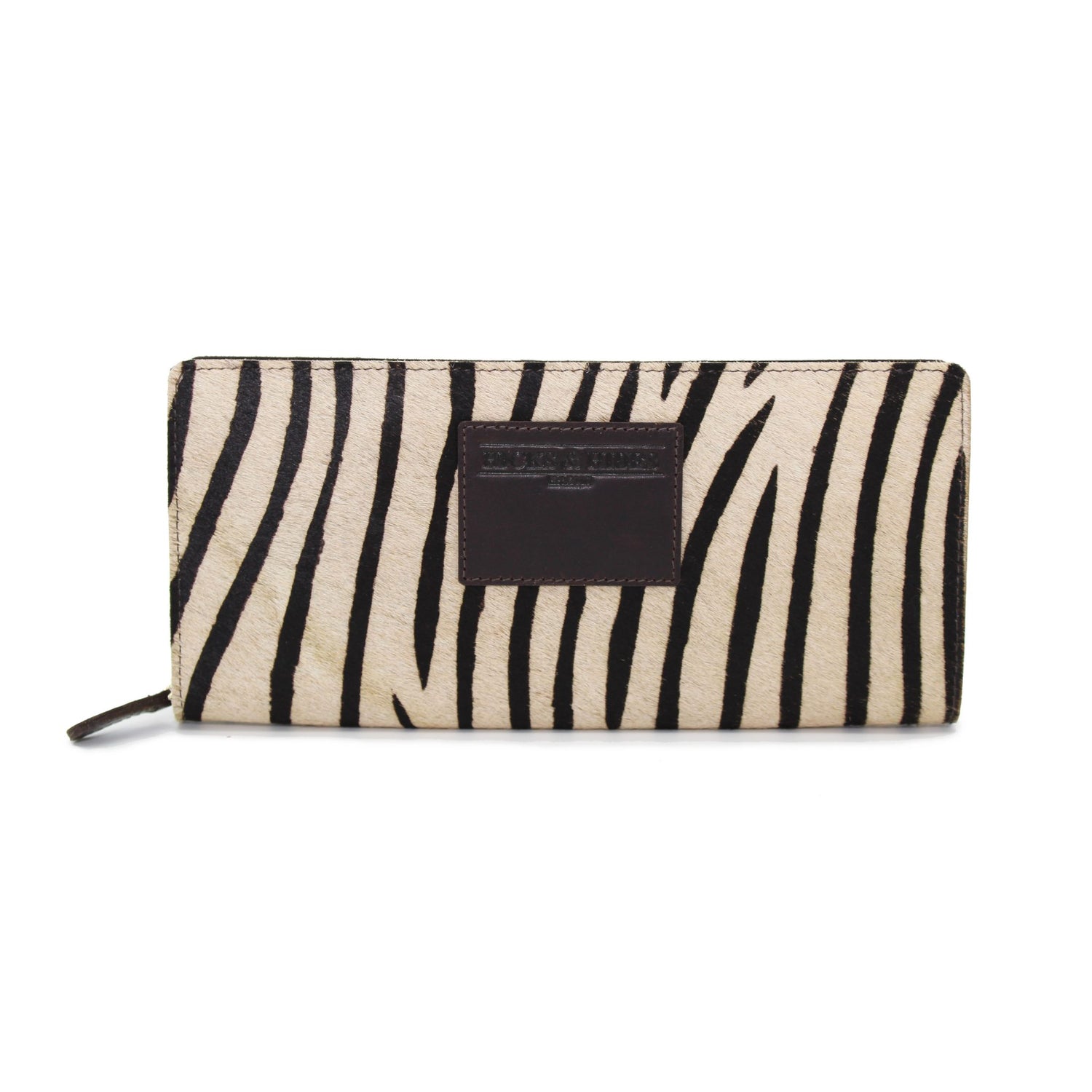 Zebra Print Zip Around Purse