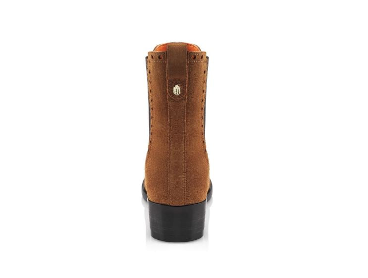 Brogued Chelsea Ankle Boots - Tan