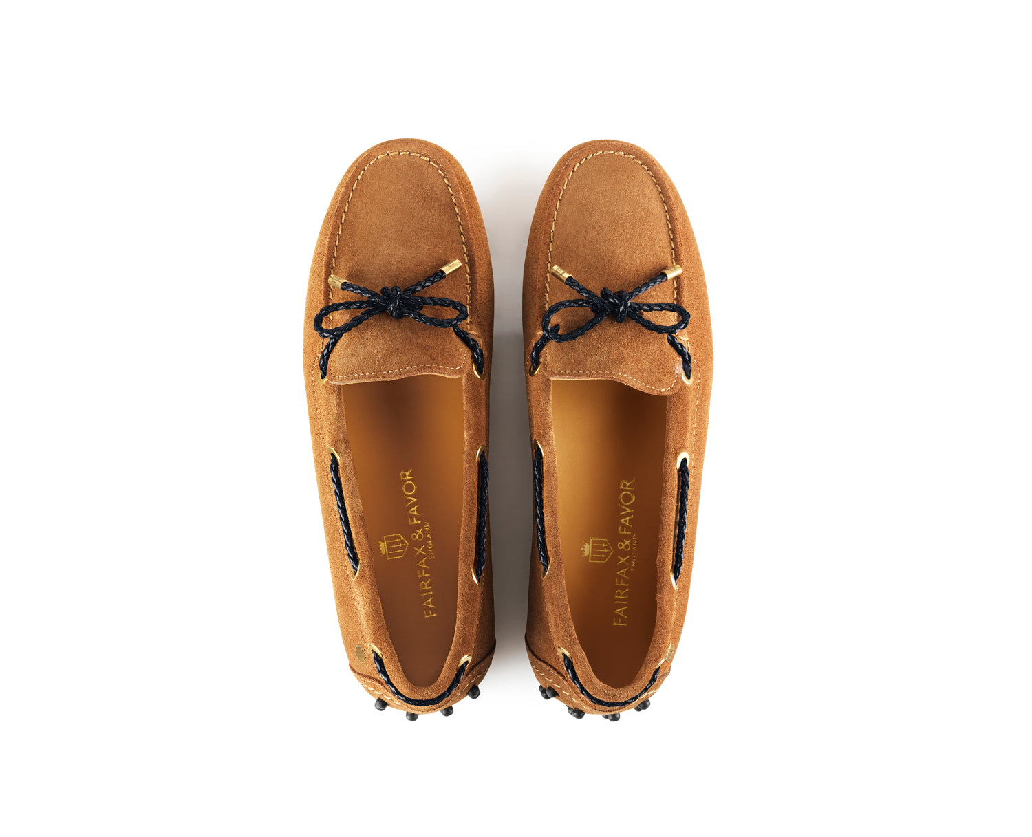Henley Suede Driving Shoe - Tan/Navy