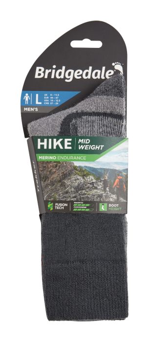 Hike Midweight Merino Performance Socks - Gunmetal