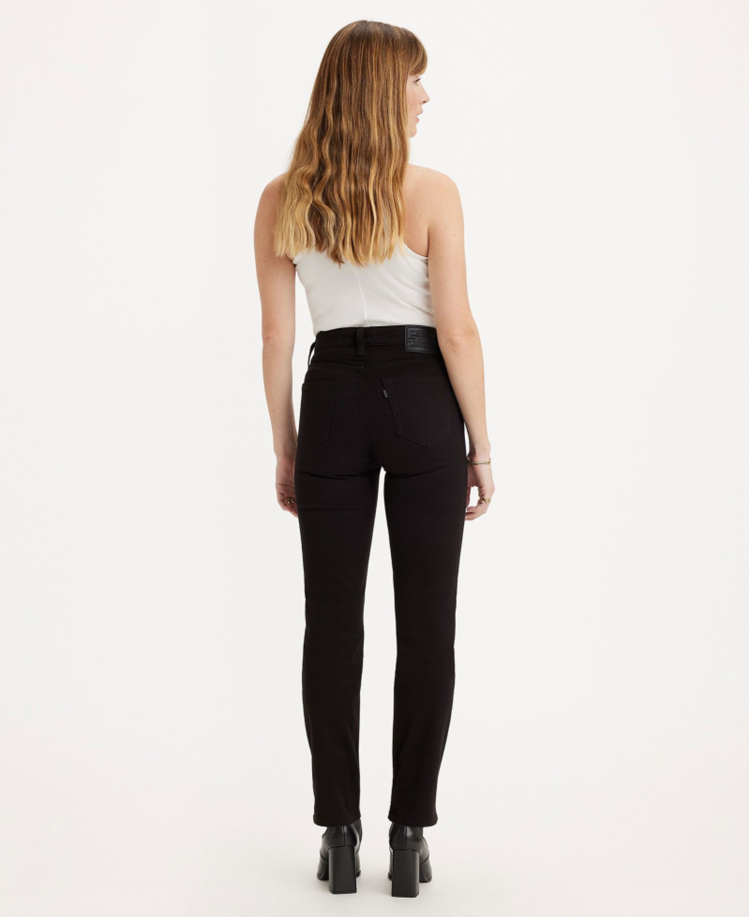 724 High Rise Straight Jeans - Black