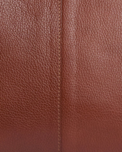 Alder Large Leather Tote Bag - Brown