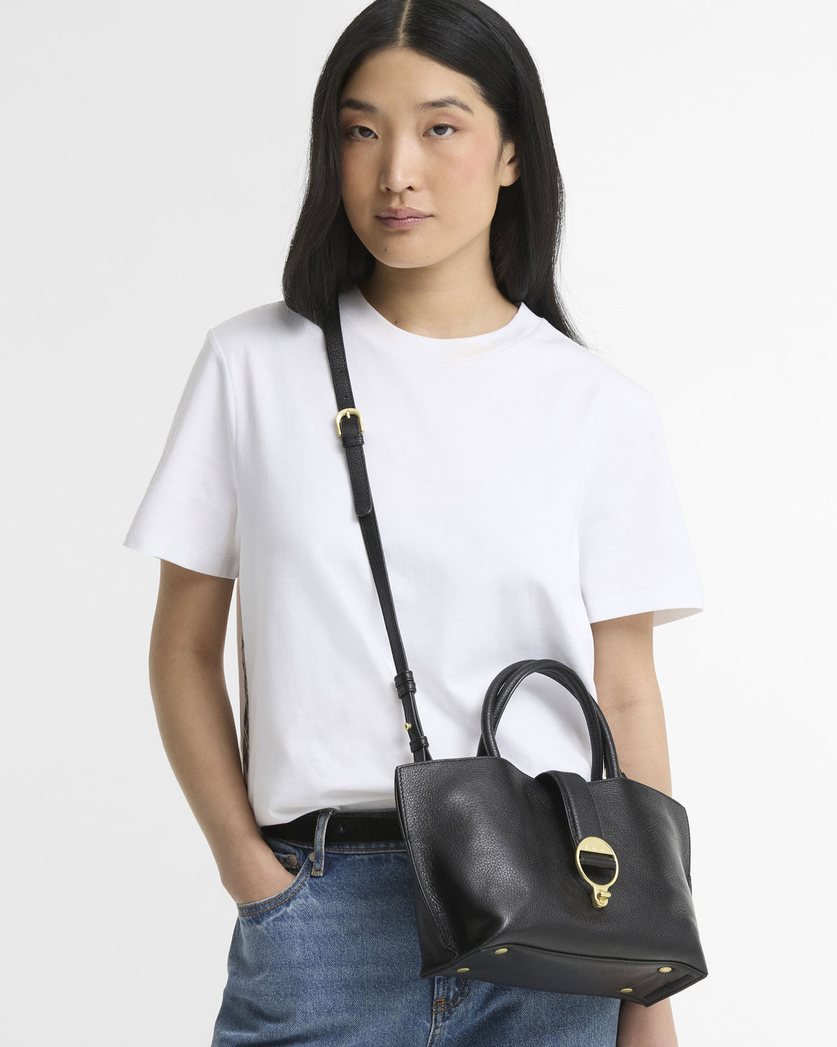 Alder Mini Leather Tote Bag - Black