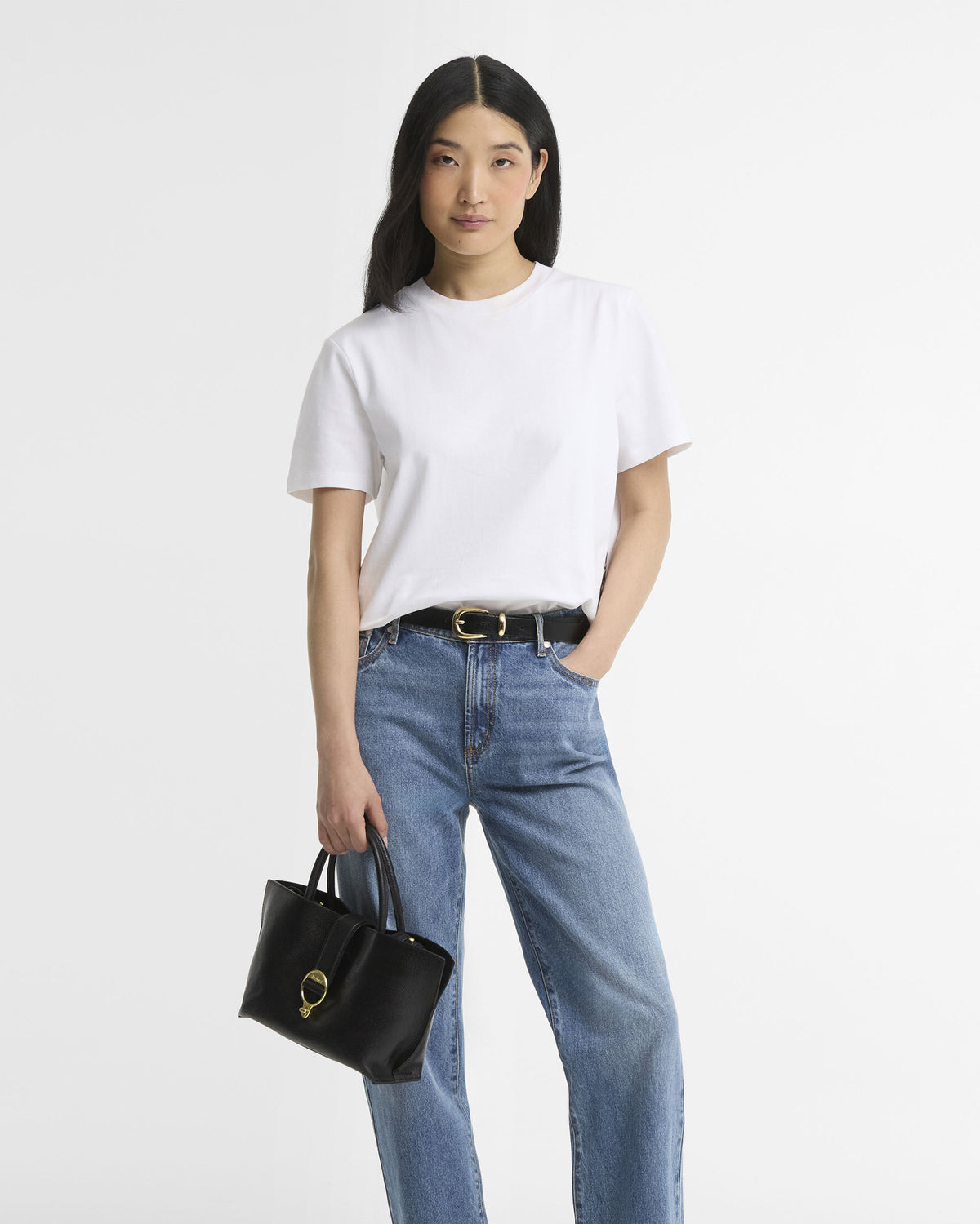 Alder Mini Leather Tote Bag - Black