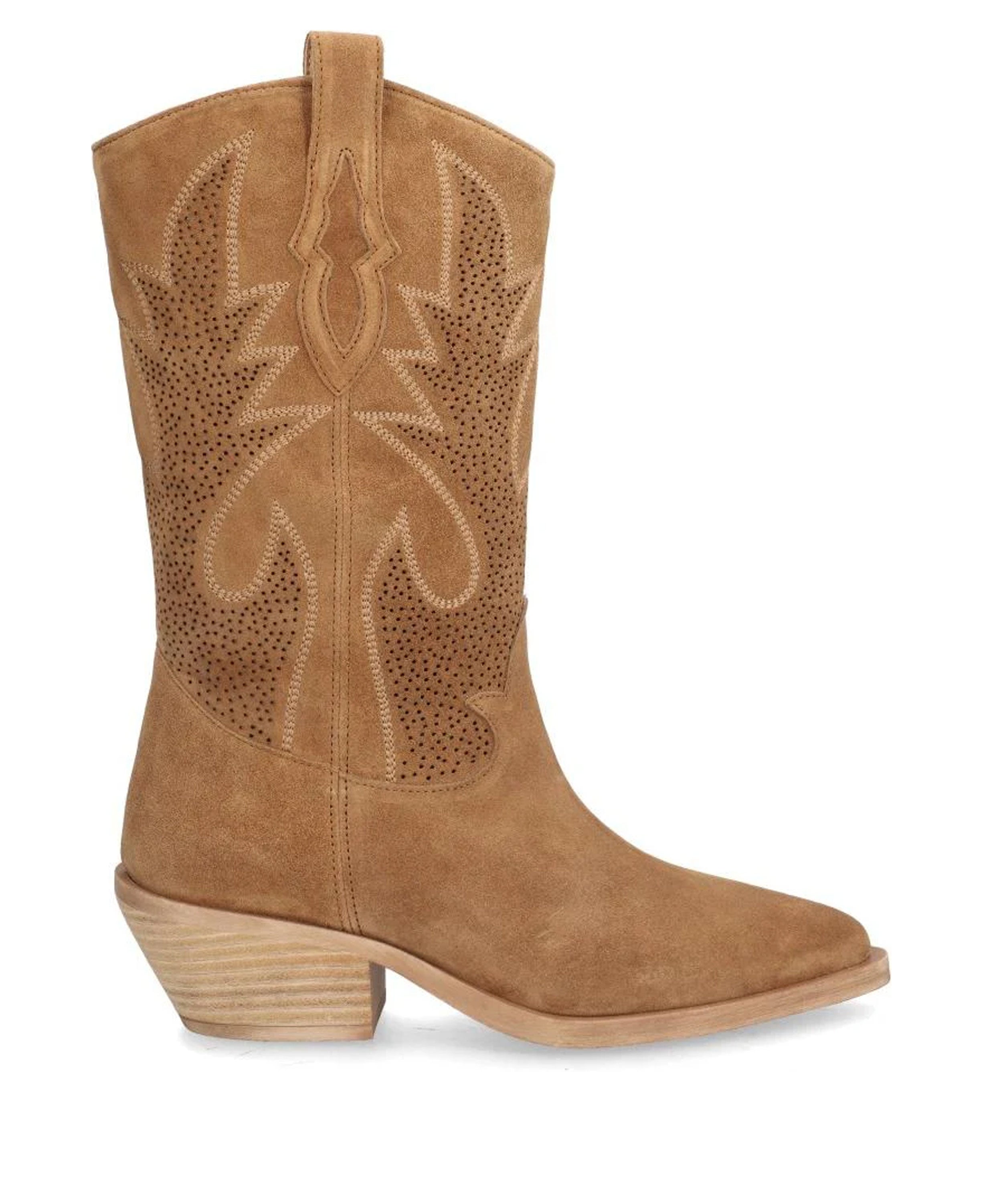 Holly Mid-Calf Cowboy Boots - Tan