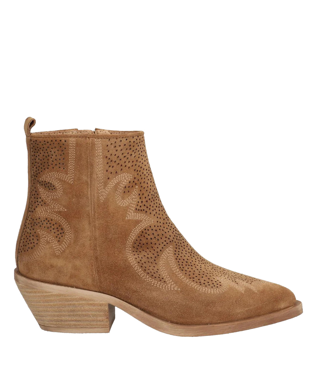 Holly Ankle Cowboy Boots - Tan