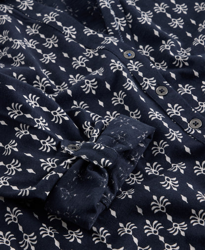 Annie Jersey Shirt - Navy Print