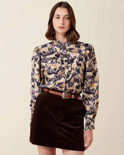 Cricklade Blouse - Navy Coincide Print
