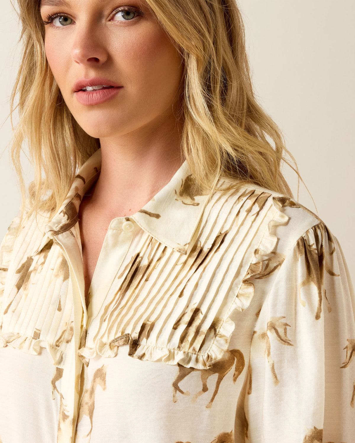 Hannington Blouse - Running Horse Print