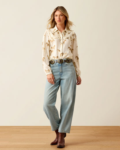 Hannington Blouse - Running Horse Print