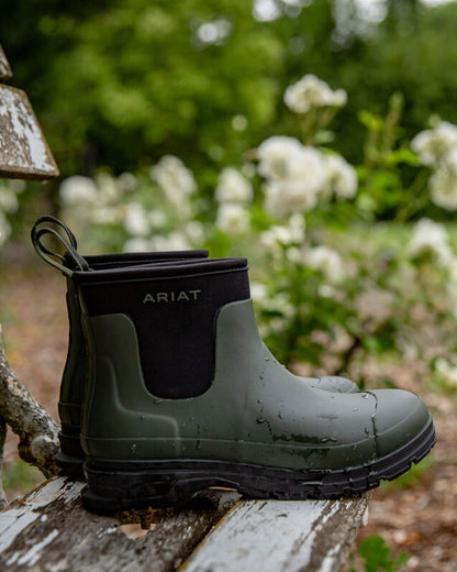 Kelmarsh Shortie Rubber Boot - Dark Olive