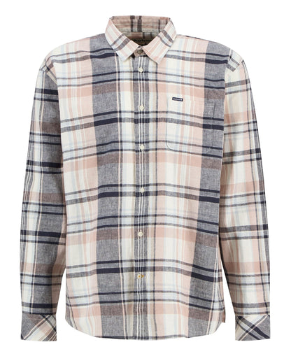 Holwick Checked Long-Sleeved Relaxed Shirt - Navy