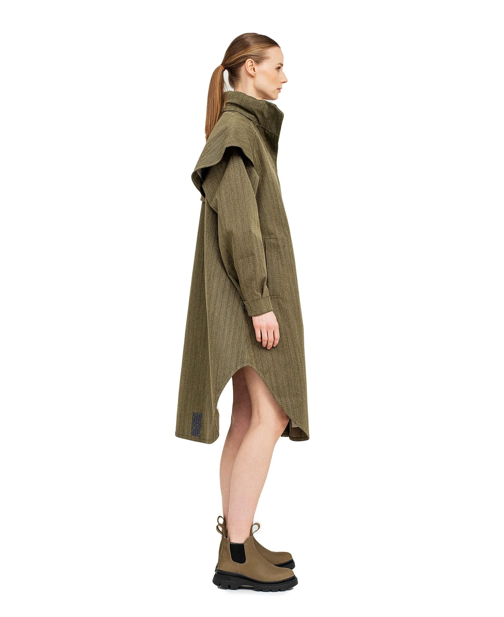 Tyfon Coat - Green Tweed