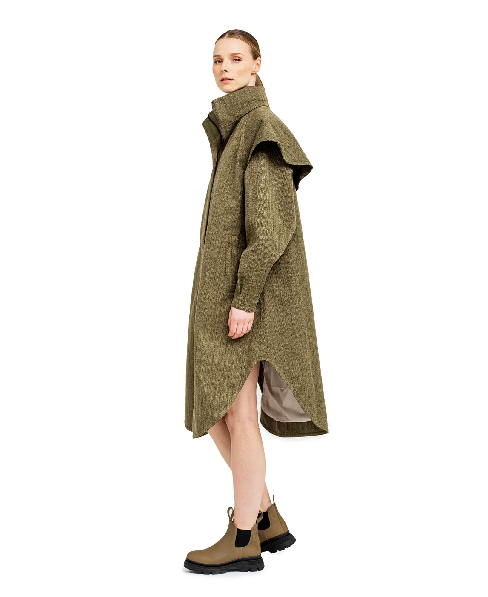 Tyfon Coat - Green Tweed