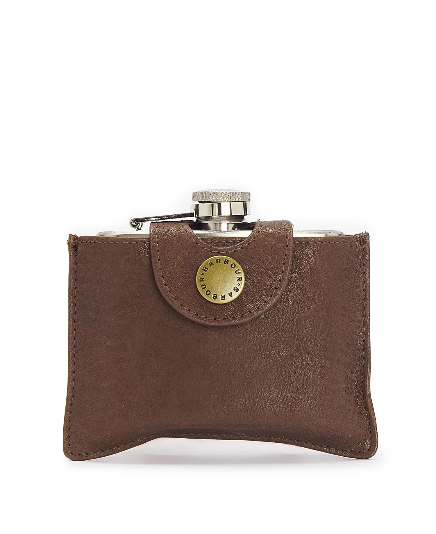 4oz Leather Hip Flask - Brown