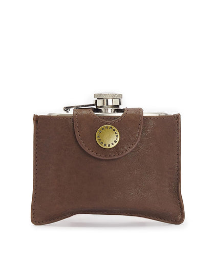 4oz Leather Hip Flask - Brown