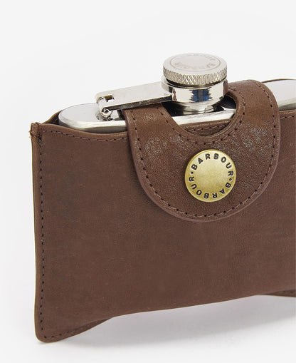 4oz Leather Hip Flask - Brown